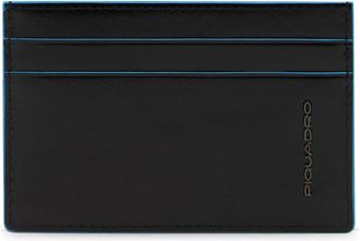 Piquadro Slanke Leren Kaarthouder - unisex - Portefeuilles - Zwart - ONE Size - Leer - Accessoires