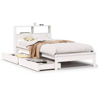 Berkfield Home Bookcase Bed without Mattress White 90x190 cm Single Solid Wood Pine