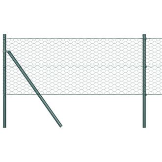 Berkfield Home Hexagon Fence Green 0.8x100 m Steel