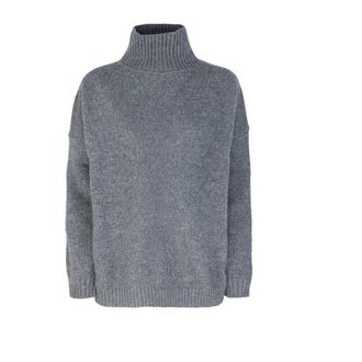 Max Mara Grijze wollen trui - Dames - Coltruien - Grijs - S - Wol - Truien & Vesten