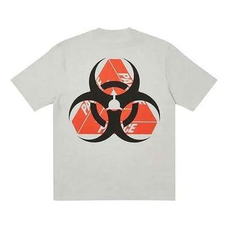 Palace BIO HAZARD T-SHIRT GREY MARL Triangle Back Pattern Logo Short Sleeve Unisex Gray P20TS147