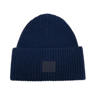 Acne Studios Large Face Logo Beanie - unisex - Acne Studios - Accessories - Blue - ONE SIZE - Accessories