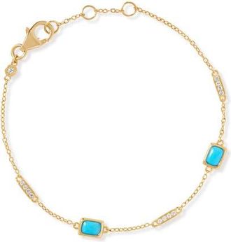 Astley Clarke Gold Aurora Ridge Turquoise Station Bracelet at Nordstrom