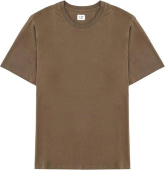 C.P. Company 30/1 Jersey Logo Patch T-Shirt - Heren - T-shirts - Groen - L - Katoen - Tops