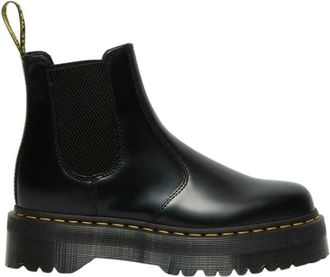 Dr. Martens 2976 Chelsea Boots van Glad Leer met Plateau - Dames - Chelseaboots - Zwart - 40 EU - Leer - Schoenen