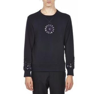 Roberto Cavalli Black Crewneck Cotton Sweatshirt, Size Medium