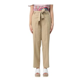 Liu Jo Tie Waist Cotton Trousers