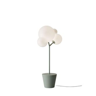 Zafferano L&aacute;mpara de pie zafferano led e27 verde salvia con estante ajustable