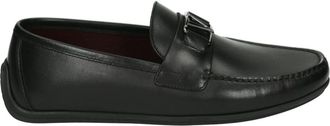 Valentino Heren Instappers Zwarte Leren Schoenen - Heren - Loafers - Zwart - 42 EU - Leer - Schoenen