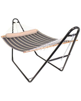 Sunnydaze Double Quilted Hammock With Universal Steel Stand