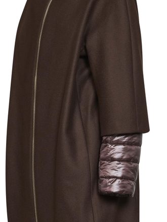 Herno Virgin Wool and Ultralight Nylon Coat - Brown