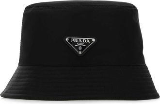 Prada Mens Re-Nylon Bucket Hat Black Poliammidericiclata