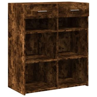 Berkfield Home Sideboard Smoked Oak 80x42.5x93 cm Engineered Wood in Brown