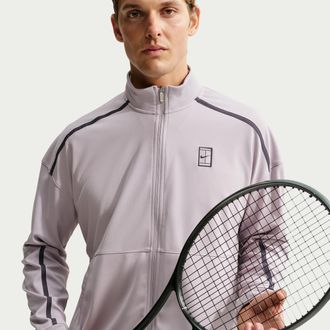 Nike Mens Court Heritage Tennis Jacket in Purple | FZ6925-022