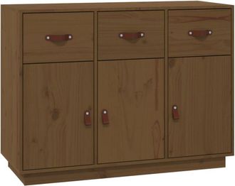vidaXL Sideboard Honey Brown 100x40x75 cm Solid Wood Pine Vidaxl