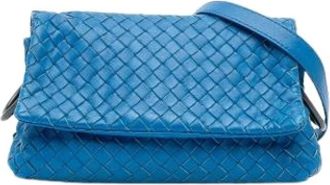 Bottega Veneta Pre-owned Cross Body Bags, female, Blue, Size: ONE SIZE Pre-owned Leather Crossbody Bag