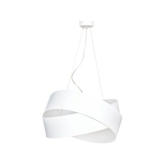 Wonderlamp L&aacute;mpara colgante estilo moderno con pantalla de metal blanco &oslash;50cm