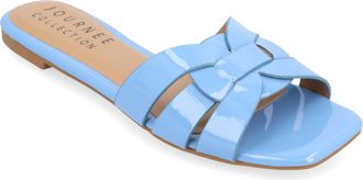 Journee Collection Womens Arrina Wide Width Flat Sandals