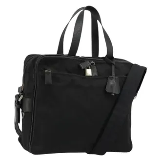 Prada Pre-owned Shoulder Bags, female, Black, Size: ONE SIZE Pre-owned Vintage Nylon Shoulder Bag