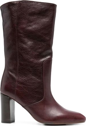 Chie Mihara Exis 85 mm leren laarzen met blokhak - Bruin