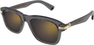 Cartier Square Zonnebril - Heren - Accessoires - Grijs - Maat: 55 MM