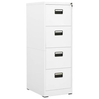 vidaXL Vidaxl - Armario Archivador De Acero Blanco 46x62x133 Cm