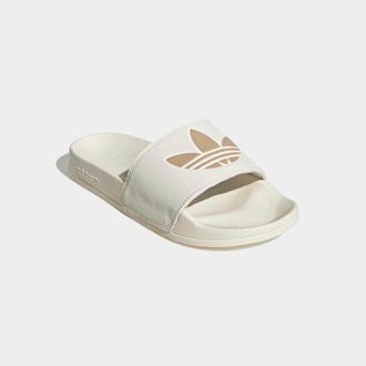 adidas Badesandale ADIDAS ORIGINALS LITE ADILETTE, Damen, Gr. 40,5, weiss (sanftes wei&szlig;, warm sandstone, warm sandstone), Synthetik, Schuhe Badesandale