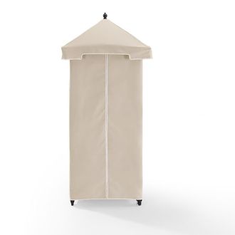 Crosley Furniture Palm Harbor Outdoor Wicker Towel Valet Sand/Brown