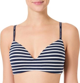 Tommy Hilfiger Womens Lightly Lined Triangle PRT UW0UW05935, Blue, M