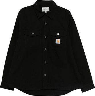 Carhartt Work in Progress Pocketed Buttoned Shirt - Heren - Casual Overhemden - Zwart - S - Katoen - Overhemden