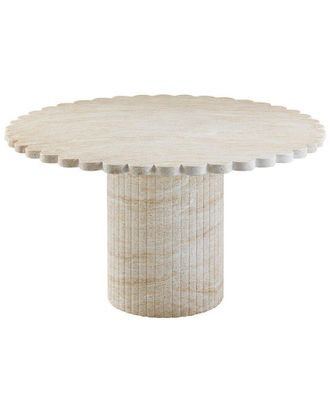 TOV Furniture Blossom Washed Finish Indoor/Outdoor 54 Round Dining Table