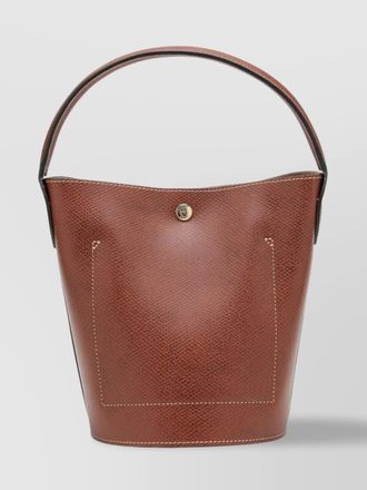 Longchamp leather bucket bag