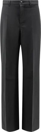 Rick Owens Rechte broek - Dames - Straight fit broeken - Zwart - W26 - Wol - Broeken