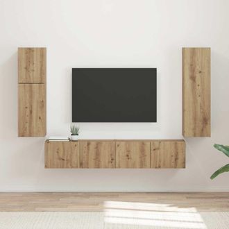 vidaXL Conjunto De Mueble De Tv 4 Pcs Roble Artesanal Vidaxl