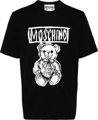 Moschino Teddy Bear cotton T-shirt - men - Cotton - L - Black