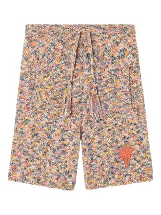 Alanui Dust of Light tassels palm-tree shorts - Neutrals