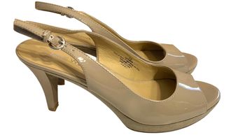 Nine West Womens Karoo Slipng Back Pump In Taupe