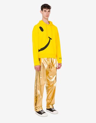 Moschino Laminated cotton muslin trousers - Gold