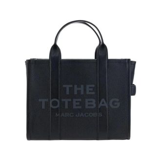 Marc Jacobs Tote Bags, female, Black, Size: ONE SIZE The Leather Medium Tote Bag