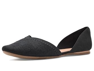 Toms Gemma Dorsay Womens Flat Shoes Black 1 : 8.5 B - Medium, Canvas