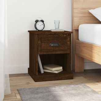 vidaXL Vidaxl - Comodini 2 pz Rovere Marrone 39x39x47,5 cm in Legno Multistrato