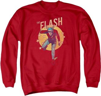 Gildan DC Comics Flash Circle & Stars Adult Crewneck Sweatshirt