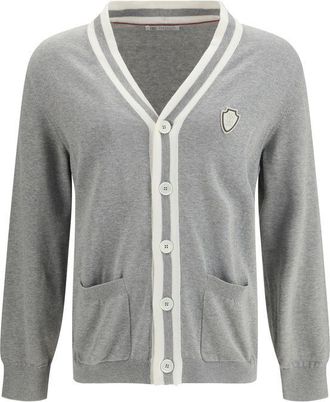 Brunello Cucinelli Gray Cotton Mens Cardigan