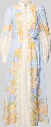 Forever New Midikleid aus Lyocell-Mix mit Bindeg&uuml;rtel in Hellblau, Gr&ouml;&szlig;e 32