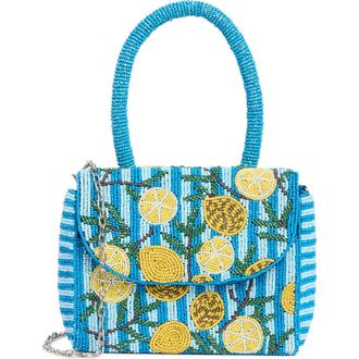 Collection XIIX Beaded Lemon Top Handle Bag in Blue Multi at Nordstrom Rack