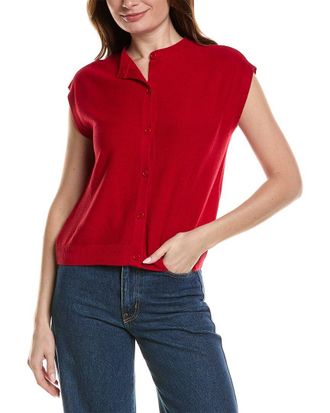 Eileen Fisher Eileen Fisher Petite Crewneck Linen-Blend Vest