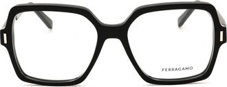 Ferragamo SF3031 Oversized Acetate Eyeglasses - Black