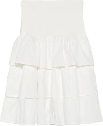 Gimaguas Joan Midi Rok - Dames - Rokken - Wit - Maat: XS Katoen
