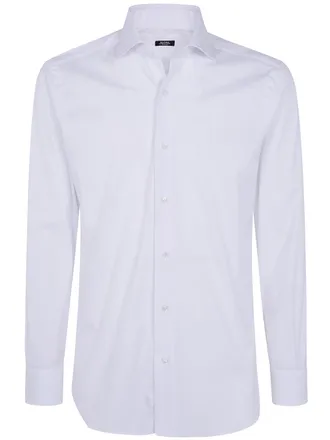 Barba Shirt Classic Stretch 099 White