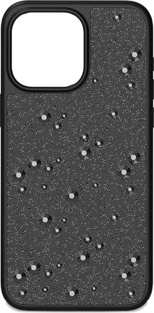 Swarovski iPhone 16 Pro Max hoesje met studs - Zwart
